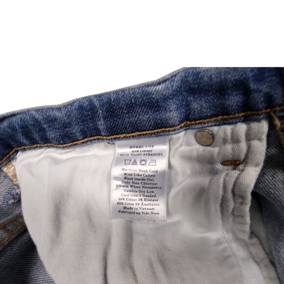 EVERLANE High Rise Straight Leg 5-Pocket Ankle Length Jeans Size 30/10  #1264 - Picture 4 of 4